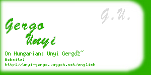 gergo unyi business card